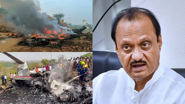 Ajit Pawar Dies In Plane Crash 4 others killed in Plane Crash in Baramati