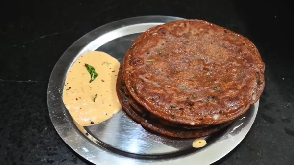 Ragi Bun Dosa With Peanut Chutney How To Make Finger Millet Bun Dosa With Peanut Chutney