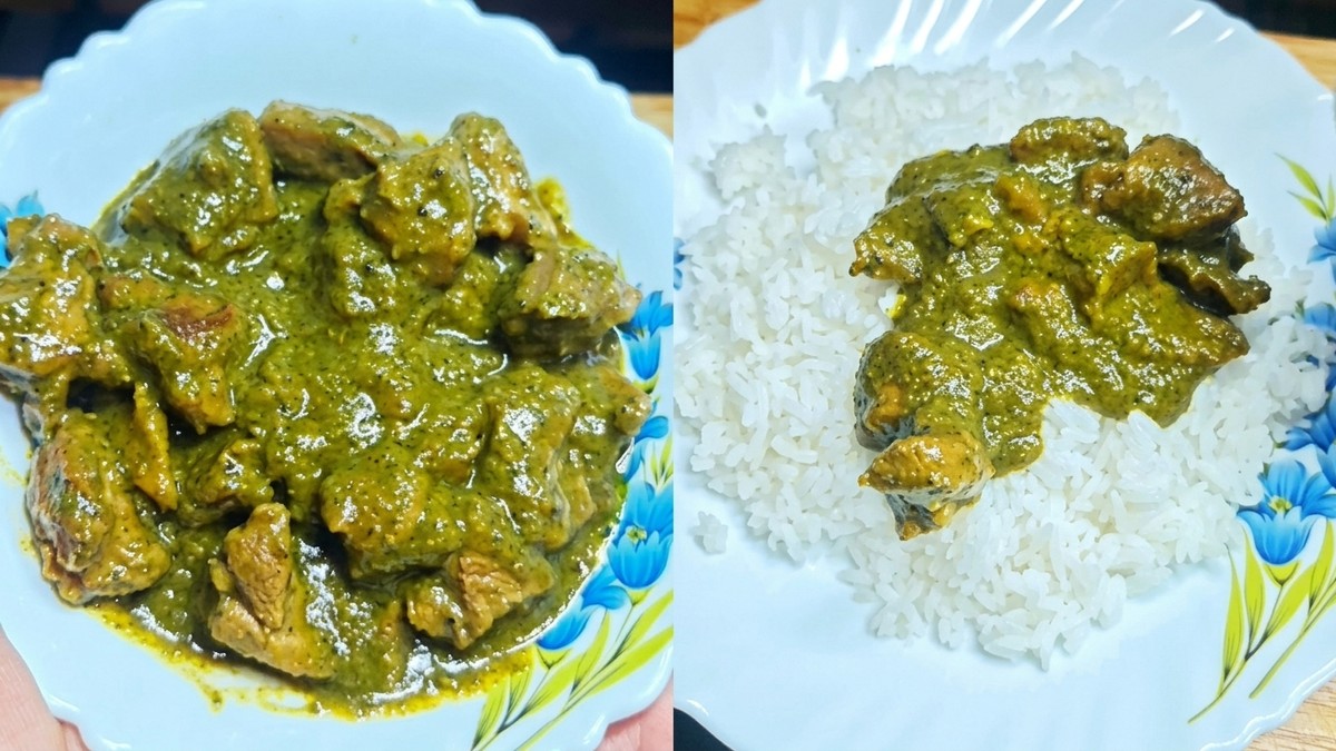 பக்ரீத் ஸ்பெஷல் மட்டன் க்ரீன் மசாலா - இத ஒருடைம் ட்ரை பண்ணுங்க.. டேஸ்ட் நாக்குலயே நிக்கும்..
