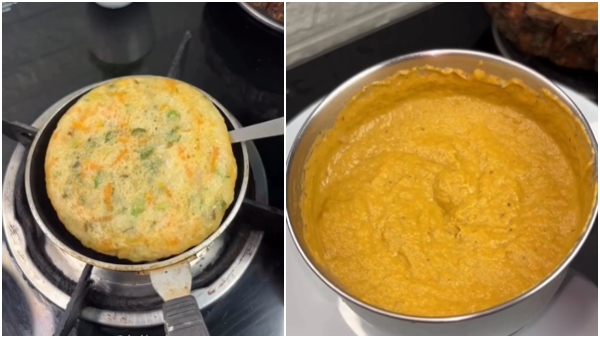 Instant Bun Dosa With Tomato Chutney How To Make Bun Dosa With Thakkali Chutney