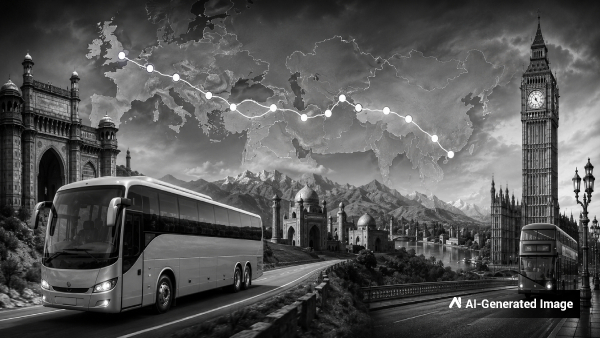 India-London Bus Service The Longest Bus Route in History Across 11 Countries