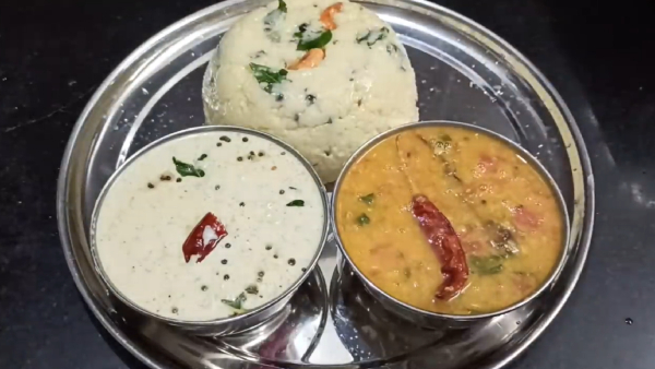 Hotel Style Ven Pongal With Tiffin Sambar And Coconut Chutney How To Make This Delicious Breakfast