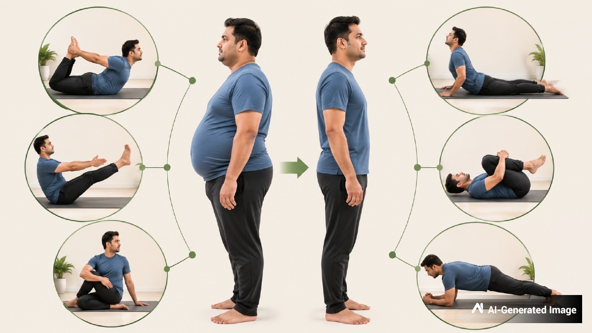 International Yoga Day 2026: தொப்பையை குறைக்கணுமா? அப்ப தினமும் இந்த 6 யோகாவை செய்யுங்க போதும்!