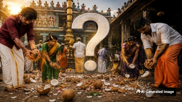 Why People Break Coconuts in Temples and Before New Beginnings Why People Break Coconuts in Temples and Before New Beginnings