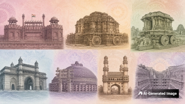 Historical Monuments That Are Printed On Indian Currency Notes