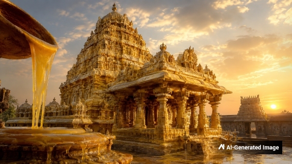 Bizarre Indian Temple That Built With 40 000 kg of Ghee