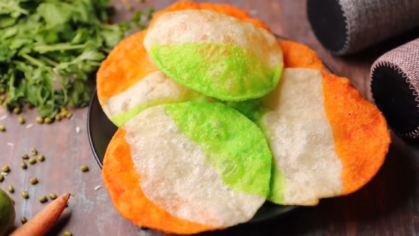 Independence Day Special Recipe How To Make Tricolor Poori With Coconut Chutney Independence Day Special Recipe How To Make Tricolor Poori With Coconut Chutney