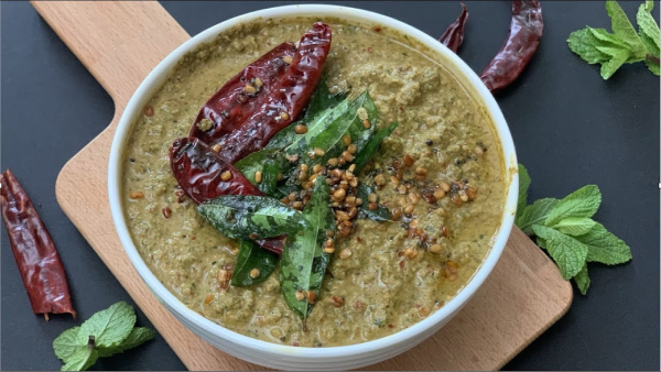Andhra Pudina Thokku Recipe How to Make at Home in Tamil Andhra Pudina Thokku Recipe How to Make at Home in Tamil