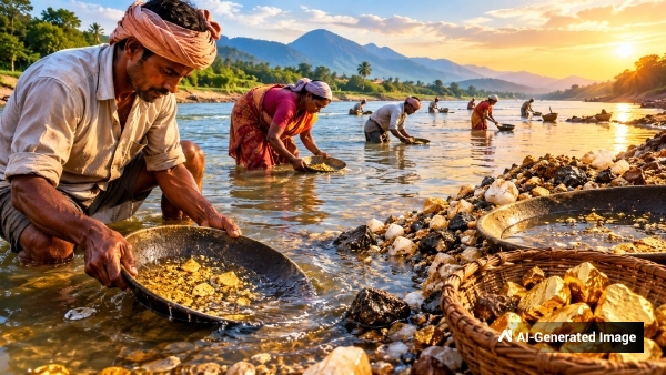 Which Indian River Carries Traces of Gold