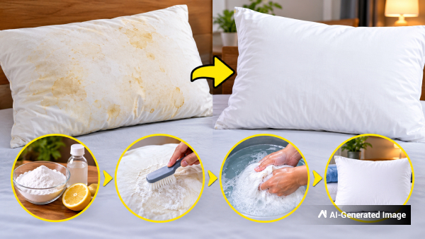How to Remove Sweat Stains and Odours From Pillows How to Remove Sweat Stains and Odours From Pillows