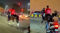 Zomato డెలివరీ బాయ్ ఫుడ్ డెలివరీ చేయడానికి గుర్రంపై స్వారీ వీడియో వైరల్ 
