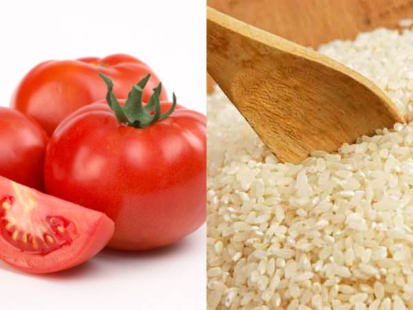 టమోటో-బియ్యం పిండి ఫేషియల్ స్ర్కబ్