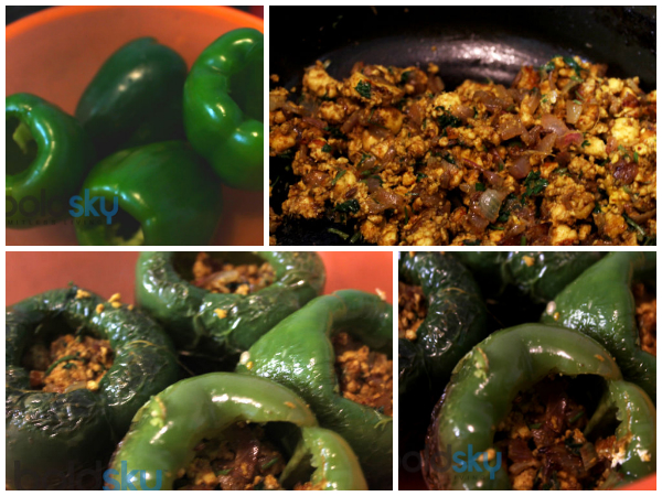 Paneer Stuffed Capsicum Recipe