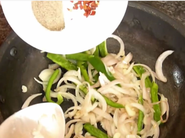 Spicy Pepper Mushroom Dry Fry Recipe in Telugu