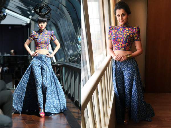 Taapsee Pannu Goes Floral Geometry In Shilpa Reddy