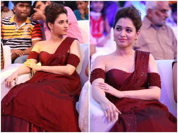 బాహుబలి ఆడియో లాంచ్ లో తమన్నా ఆక్సీ బ్లడ్ డ్రెస్సులో సెక్సీగా