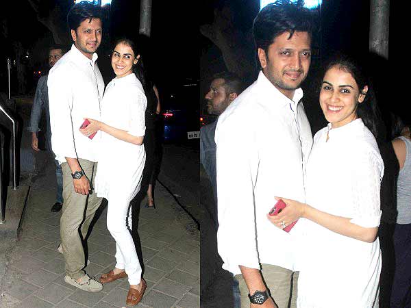 Spotted: Love Birds Genelia And Riteish In Loafers