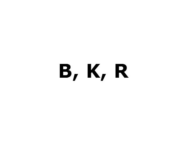 B,K,R