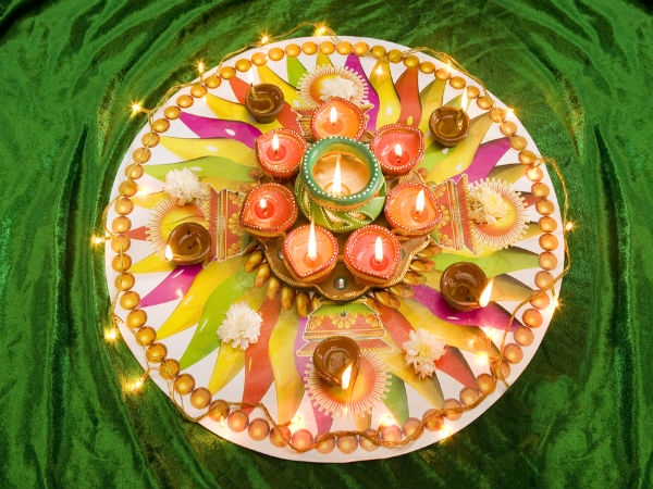 Diwali with Diyas and Candles