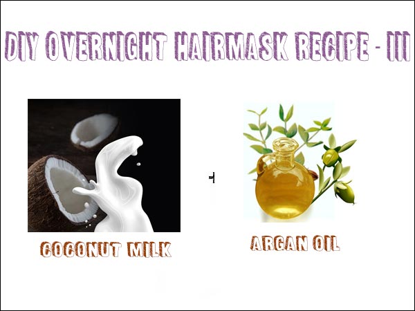కొబ్బరిపాలు+ఆర్గాన్ ఆయిల్ హెయిర్ మాస్క్ 