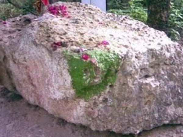 దేవాలయం సమీపంలో పెద్ద రాయి