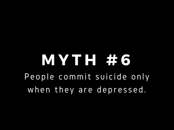 అపోహ #6 ఆత్మహత్య చేసుకునే వారందరూ డిప్రెషన్ కి లోనైనవారే