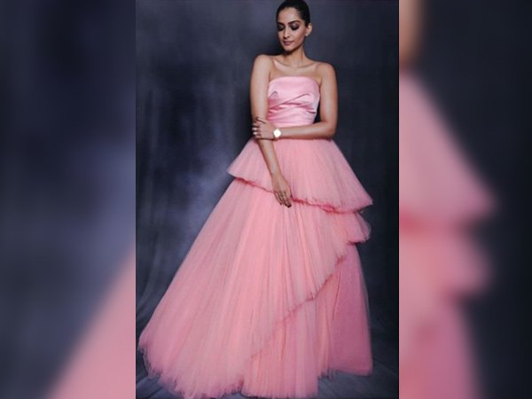 sonam kapoor wearing pink for IWC Schaffhausen event