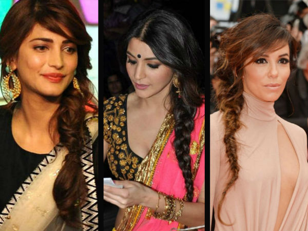 2. సైడ్ స్వెప్ట్ ఫిష్ టెయిల్ బ్రెయిడ్: