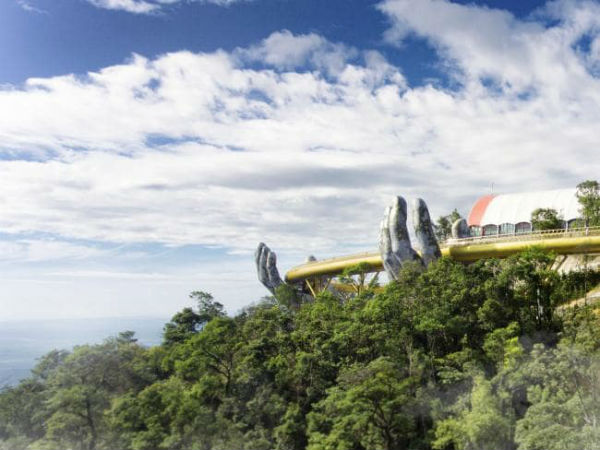 Hands of gods lift Vietnams Golden Bridge is a tourism and viral hit