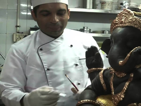 Ganesh chaturthi special: Ganesh idol made of dark chocolates