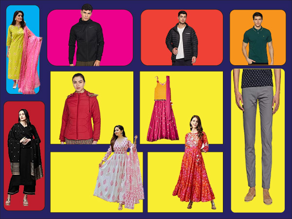 Anarkali and Dupatta Set Traditional Wear And Mens Slim Casual Trousers and More Stylish Outfits On Amazon in Telugu