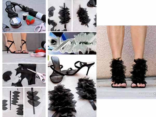 చిరిగిన చెప్పులు, బూట్లు..