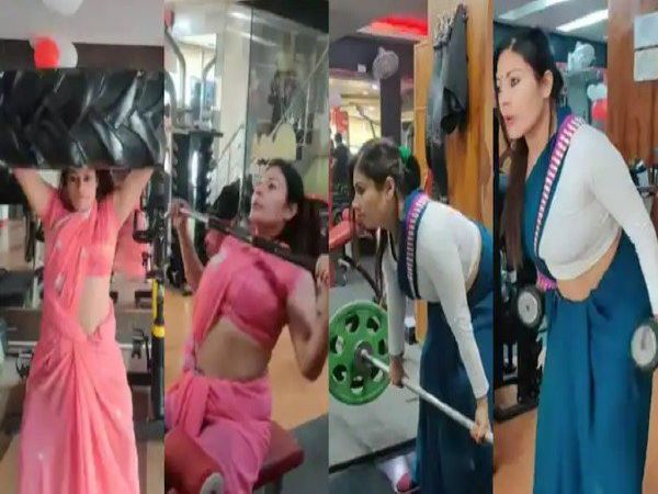 Woman Fitness Trainer Dons A Saree And Works Out In A Gym: Video Goes Viral 