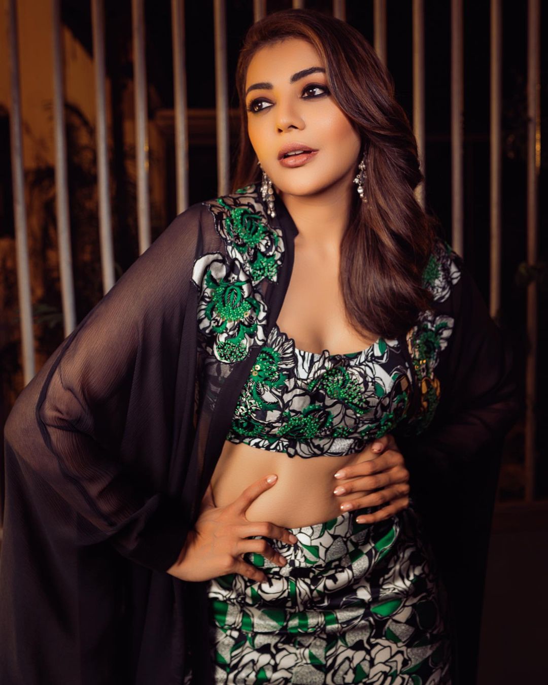 Actress Kajal Aggarwal Kitchlu Beautiful Photos In Green Dress