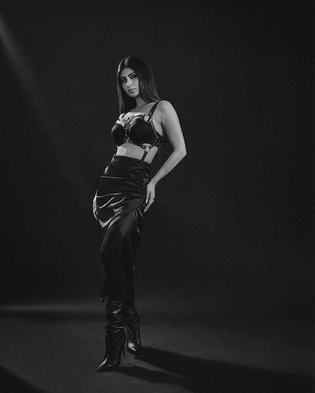 Actress Mouni Roy Mesmerizing Photos In Black Outfit