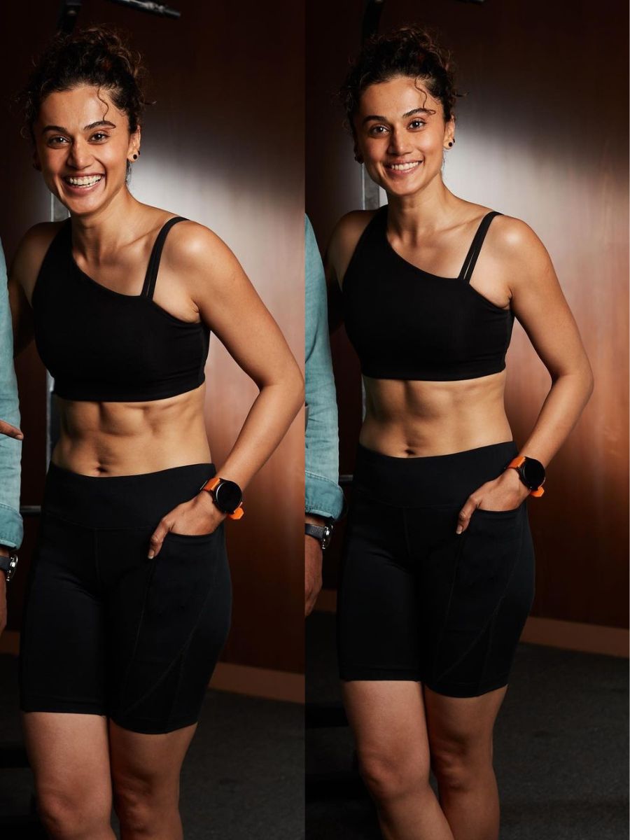 Actress Taapsee Pannu Stunning Looks With Six Pack