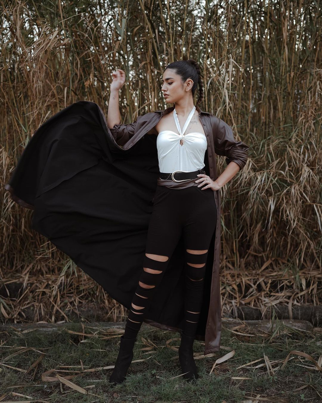 Actress Priya Prakash Varrier Stunning Photos In Trendy Outfit