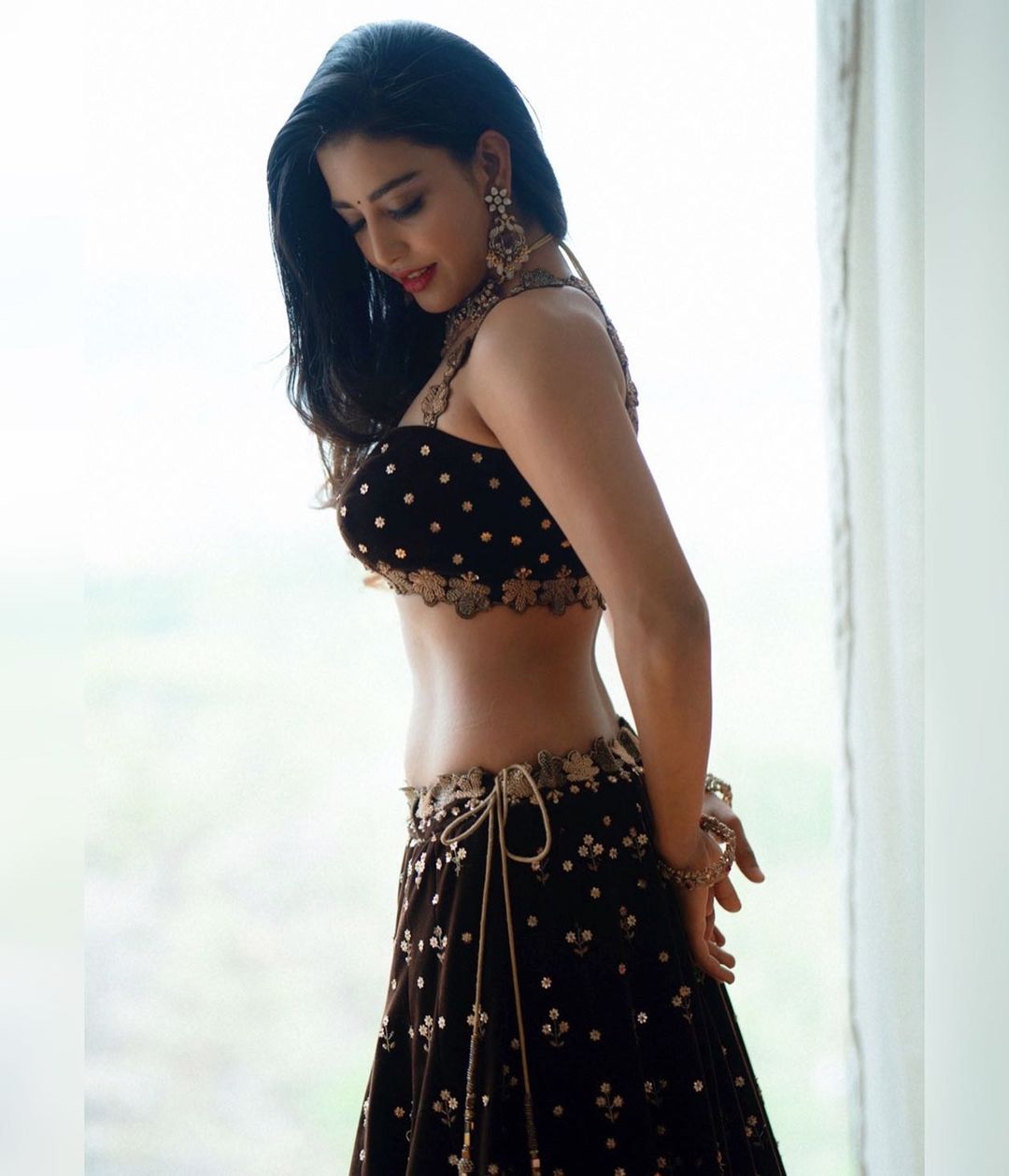 Actress Daksha Nagarkar Ravishing Photos In Black Lehenga