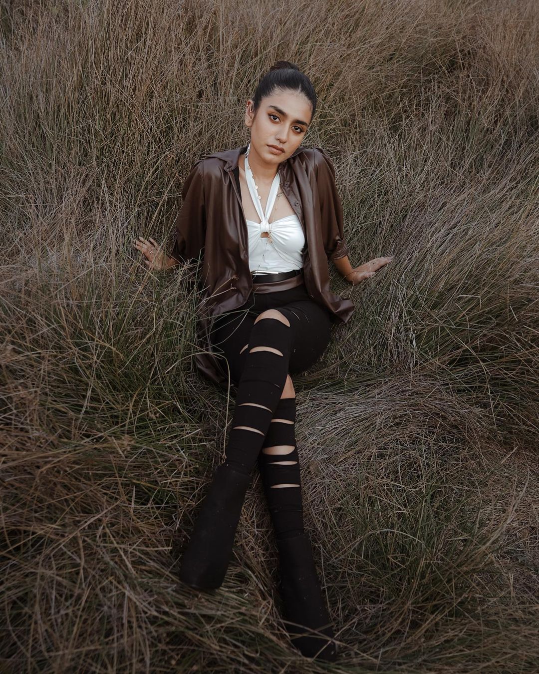 Actress Priya Prakash Varrier Stunning Photos In Trendy Outfit