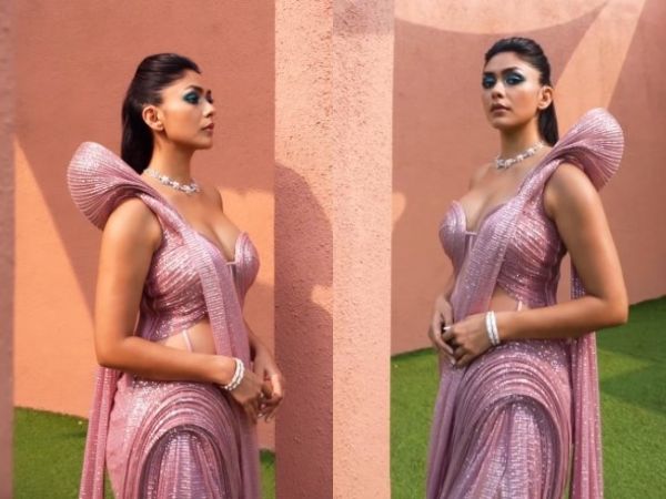 Actress Mrunal Thakur Glamorous Photos In Trendy Outfit
