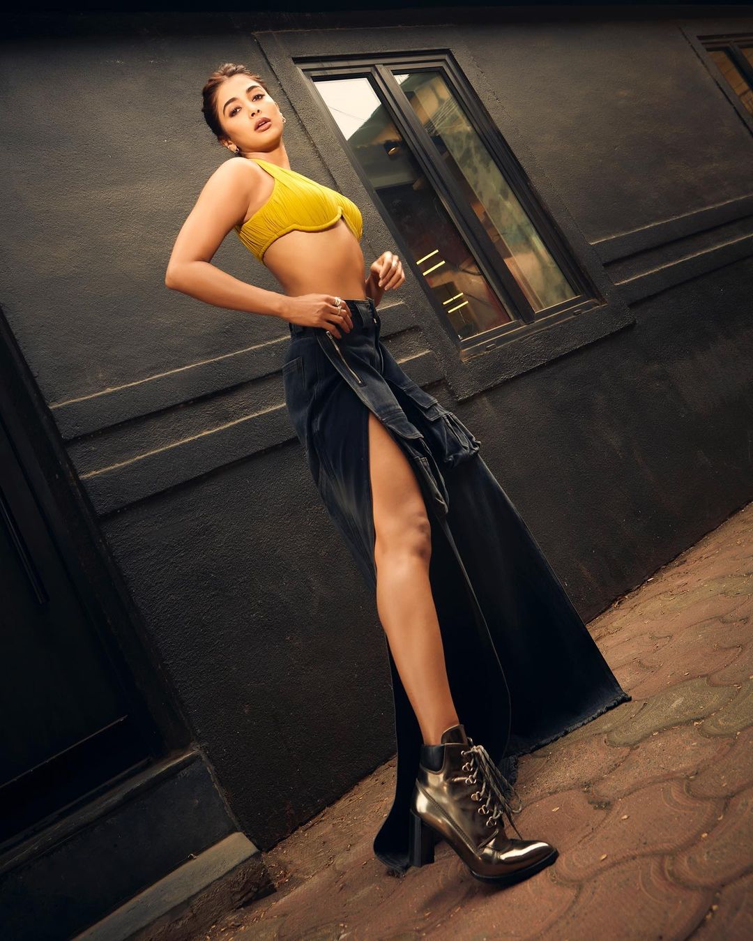 Actress Pooja Hedge Fabulous Photos In Trendy Outfit