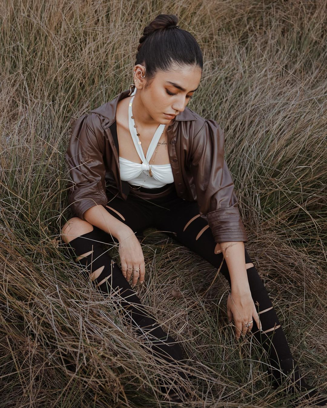 Actress Priya Prakash Varrier Stunning Photos In Trendy Outfit