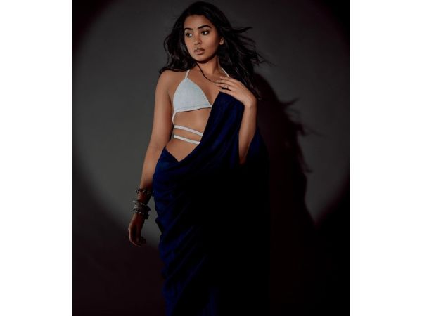 Actress Shivathmika Rajashekar Stunning Phots In Blue Saree