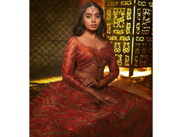 Actress Shivathmika Rajashekar Glamorous Looks In Lehegna