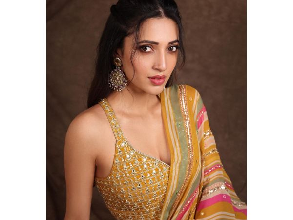 Actress Neha Shetty Beautiful Looks In Multicolor Layered Saree