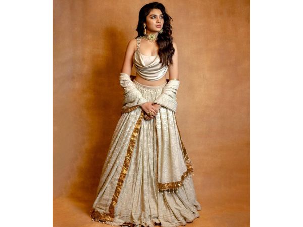 Actress Krithi Shetty Glamorous Stills in Lehenga