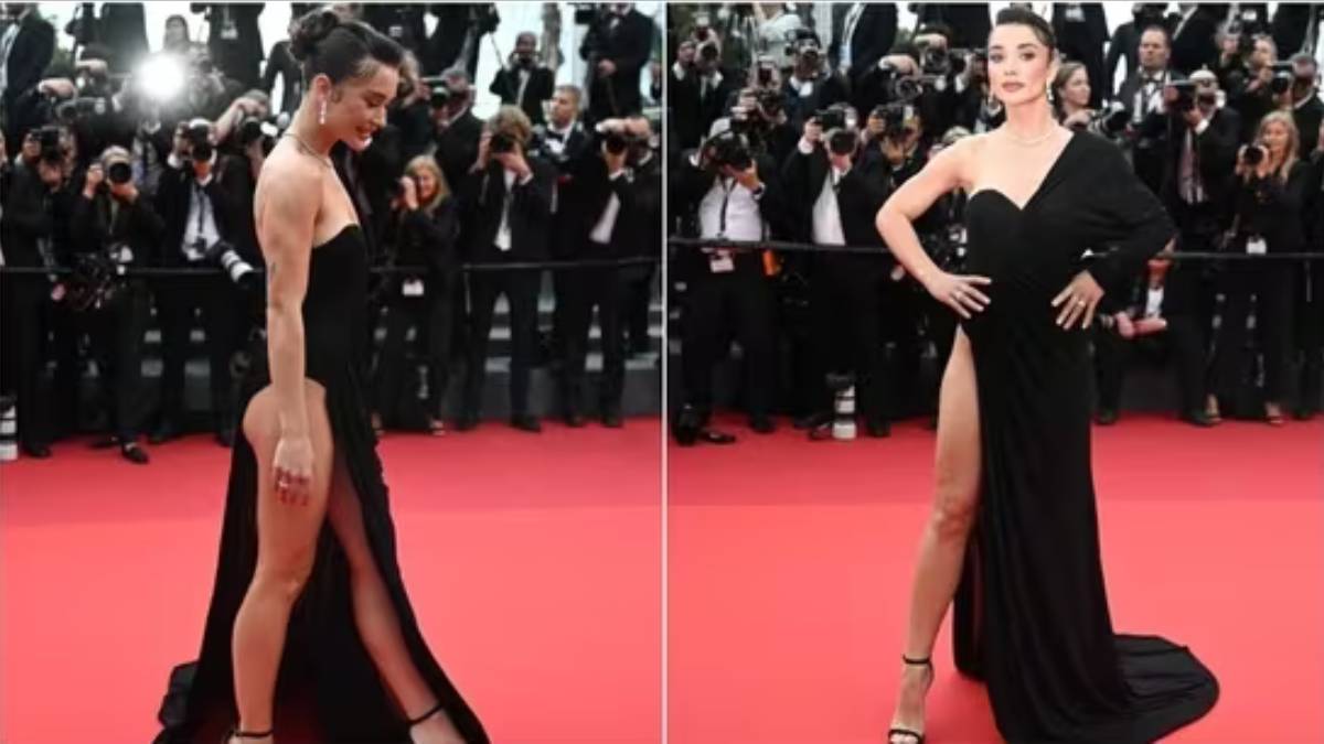 Cannes 2023: Amy Jackson is sensational in a thigh-high slit gown in Cannes Red Carpet