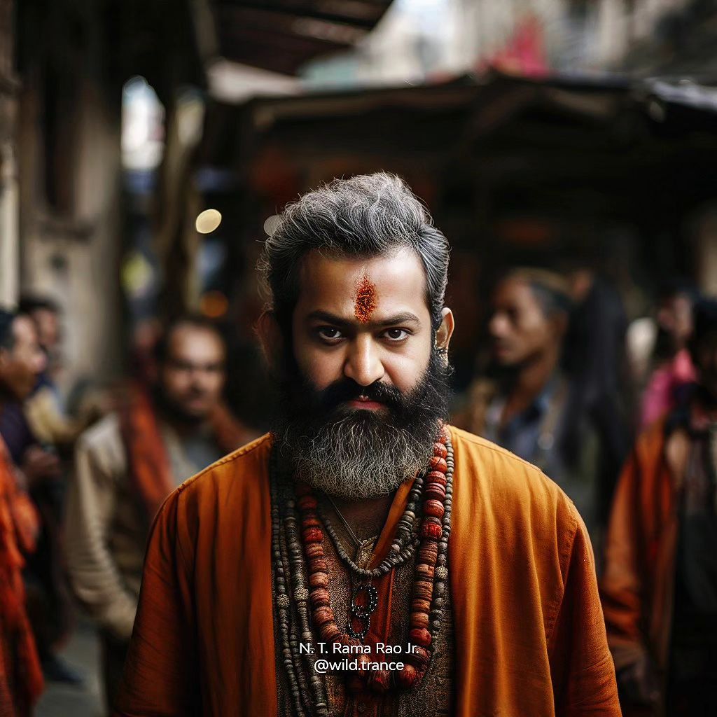 Tollywood Stars Monk Look AI Images Tollywood Stars Monk Look AI Images