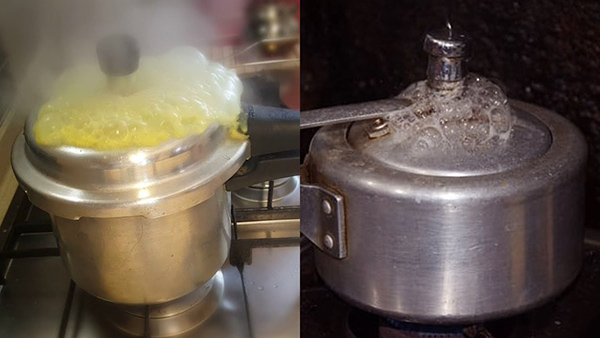 How to avoid pressure cooker leakage with whistle in telugu