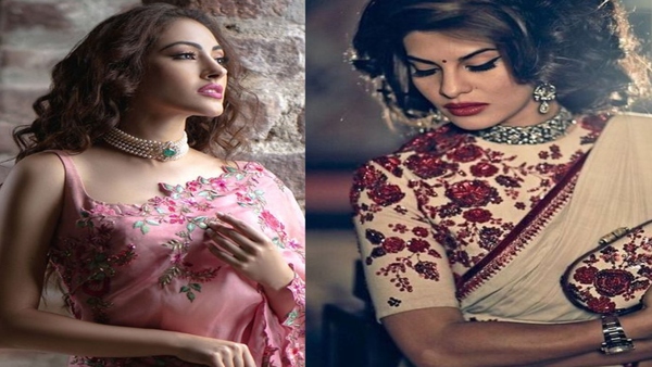 Trending Blouse Designs: Stylish Blouse of Floral Design with a Simple Saree